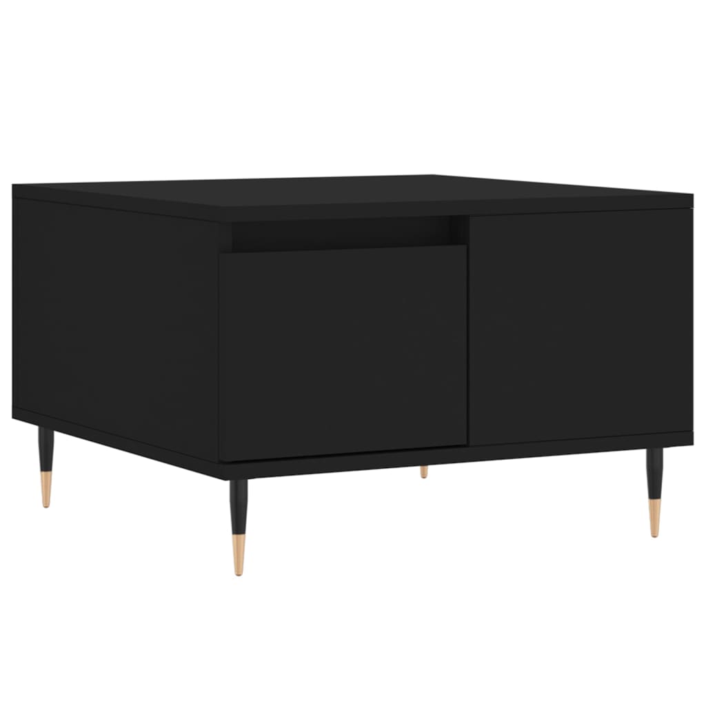 Salongbord svart 55x55x36,5 cm konstruert tre