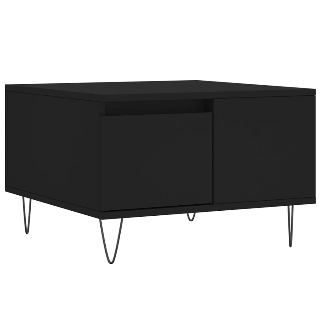 Salongbord svart 55x55x36,5 cm konstruert tre