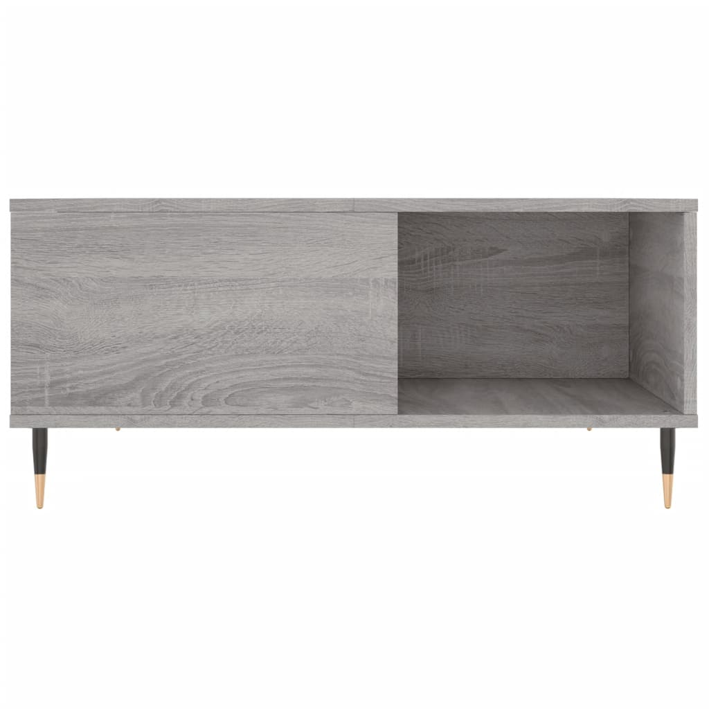 Salongbord grå sonoma 80x80x36,5 cm konstruert tre