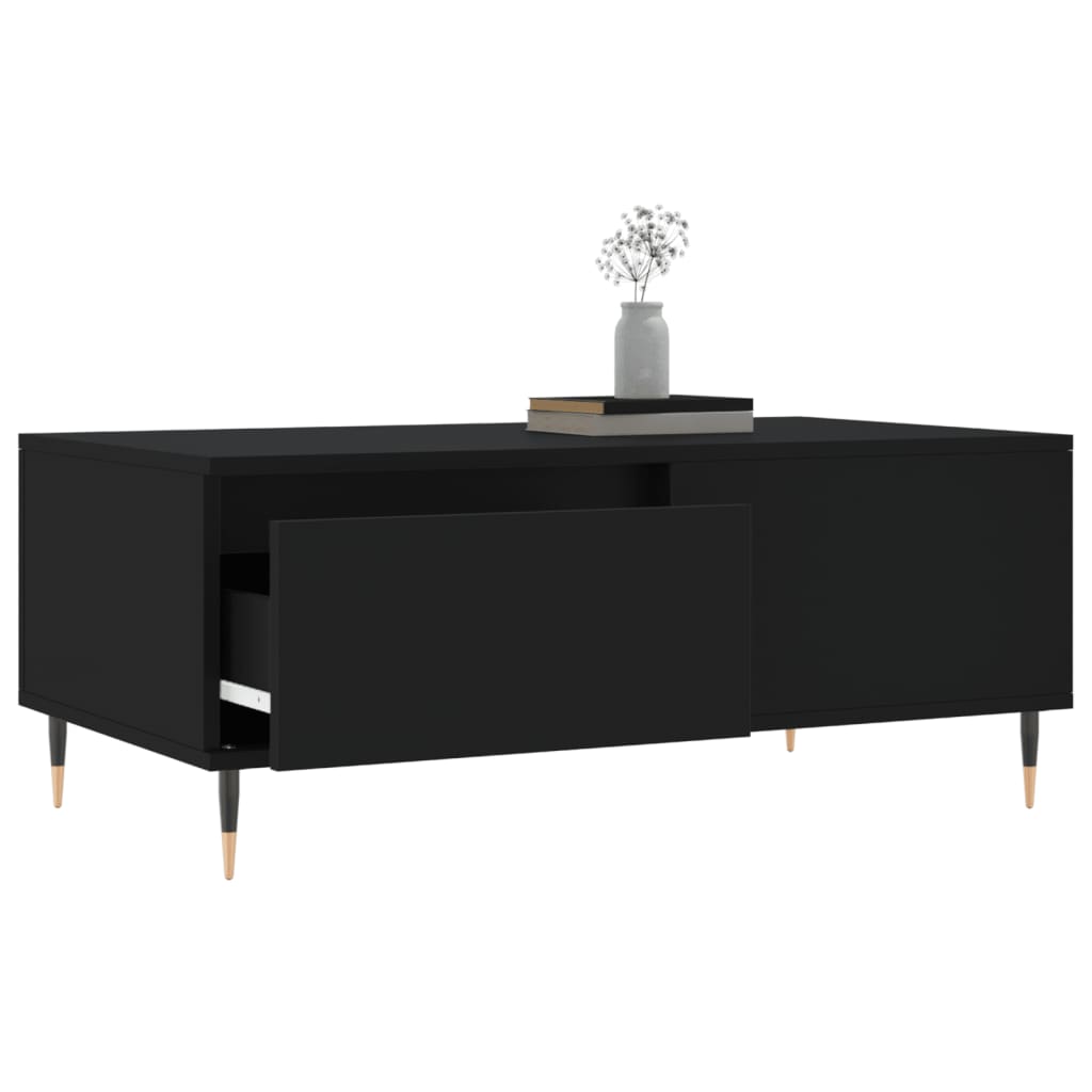 Salongbord svart 90x50x36,5 cm konstruert tre