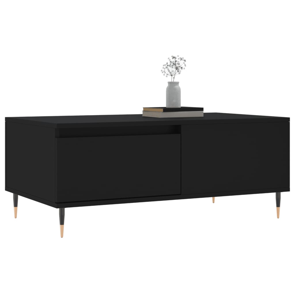 Salongbord svart 90x50x36,5 cm konstruert tre