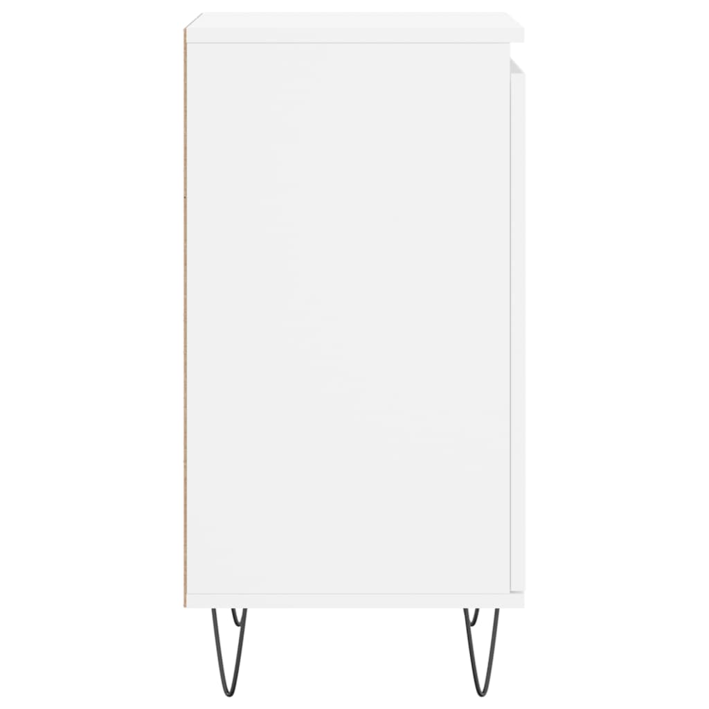 Skjenker 2 stk hvit 40x35x70 cm konstruert tre
