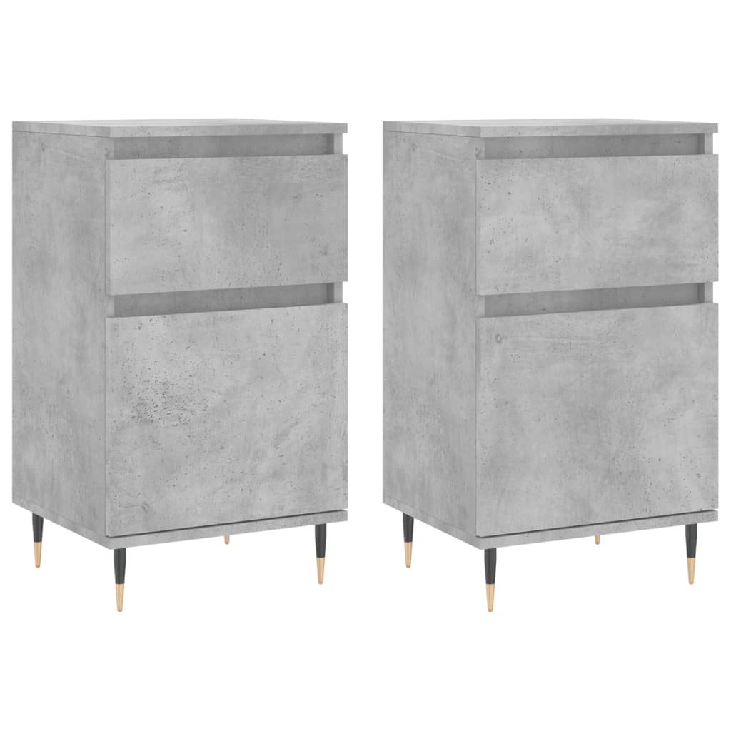 Skjenker 2 stk betonggrå 40x35x70 cm konstruert tre