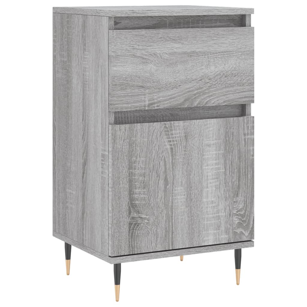 Skjenker 2 stk grå sonoma 40x35x70 cm konstruert tre