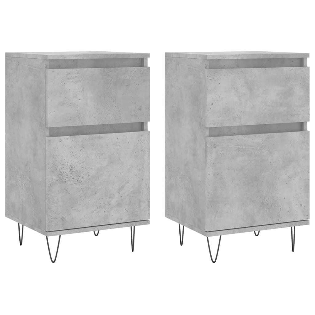 Skjenker 2 stk betonggrå 40x35x70 cm konstruert tre