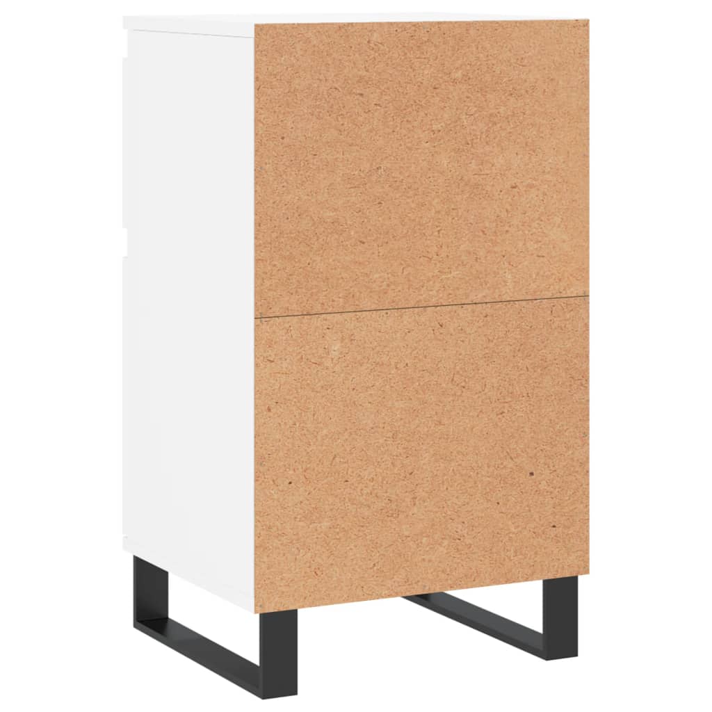 Skjenker 2 stk hvit 40x35x70 cm konstruert tre