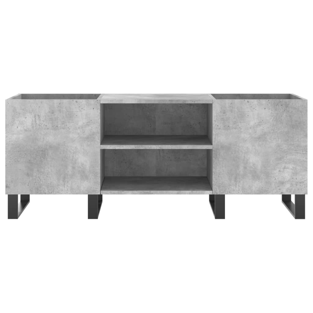 Hifi-benk betonggrå 121x38x48 cm konstruert tre