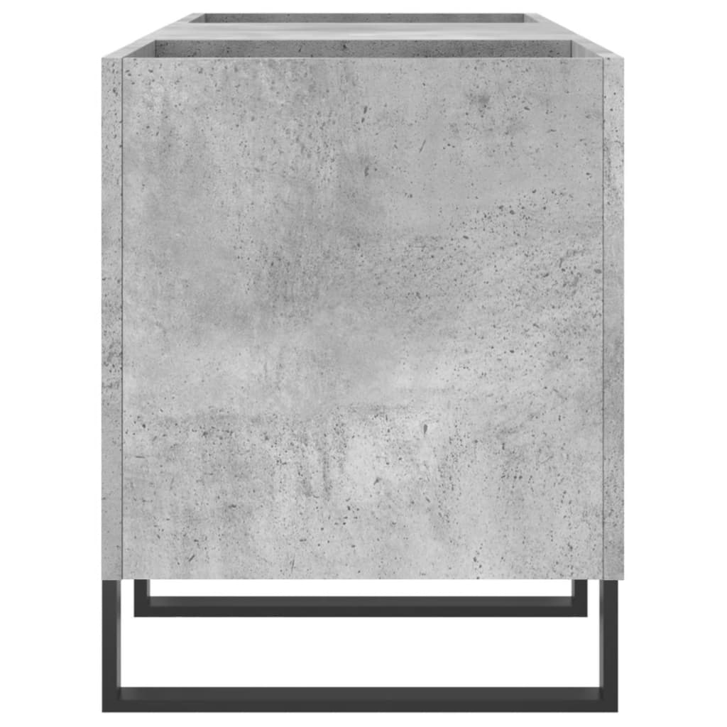 Hifi-benk betonggrå 121x38x48 cm konstruert tre