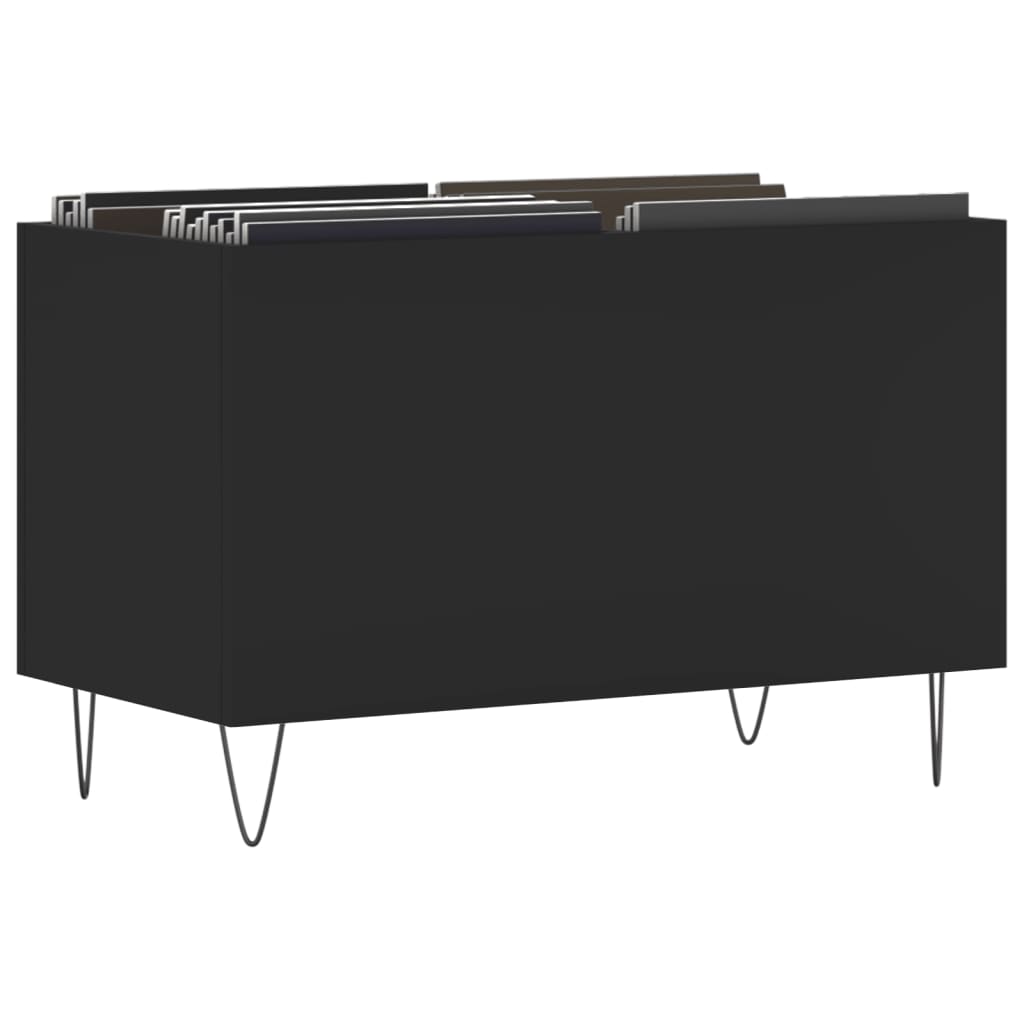Hifi-benk svart 74,5x38x48 cm konstruert tre