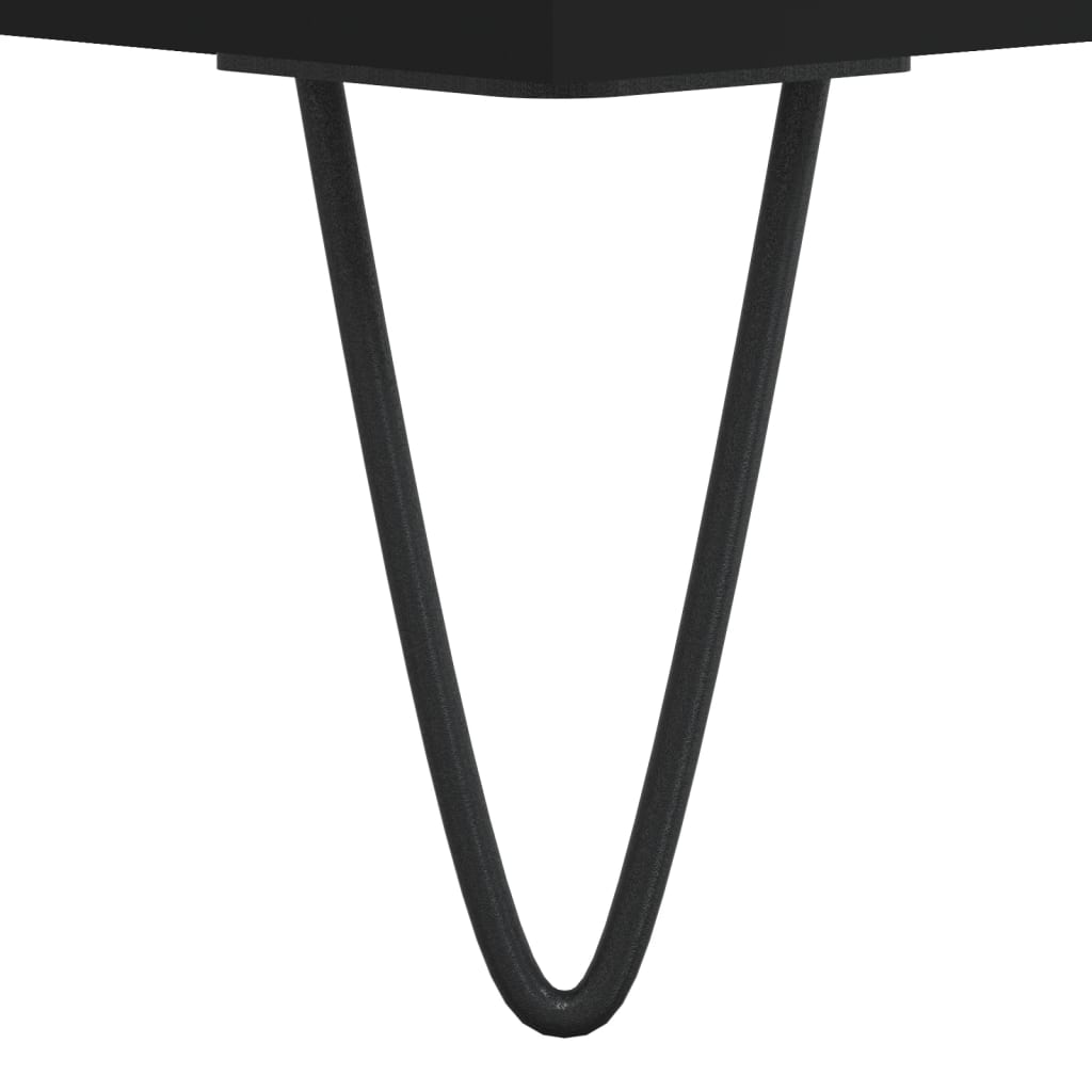 Hifi-benk svart 74,5x38x48 cm konstruert tre