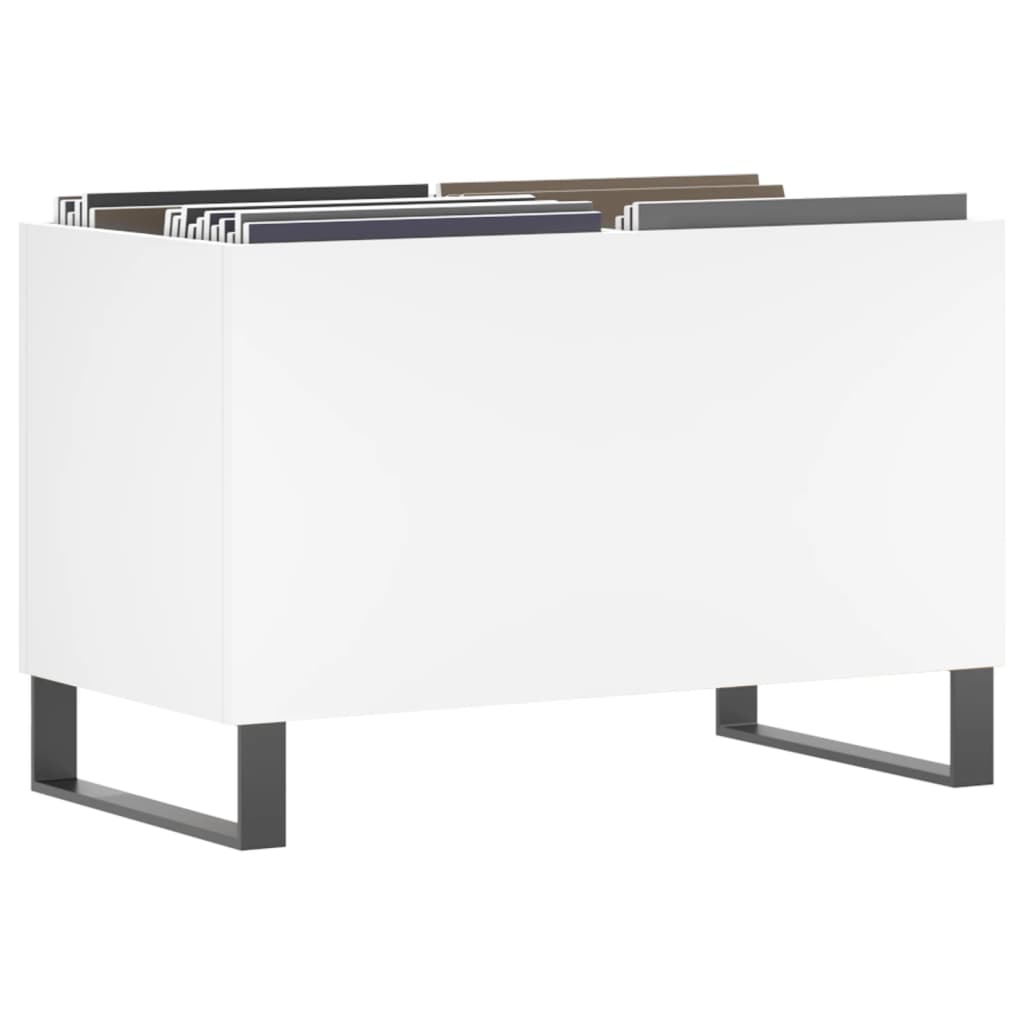 Hifi-benk hvit 74,5x38x48 cm konstruert tre