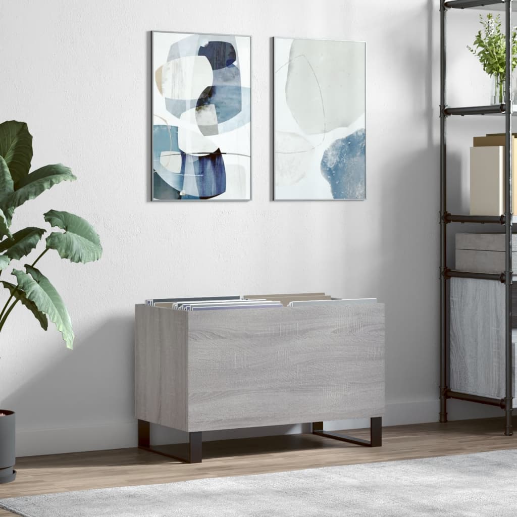 Hifi-benk grå sonoma 74,5x38x48 cm konstruert tre