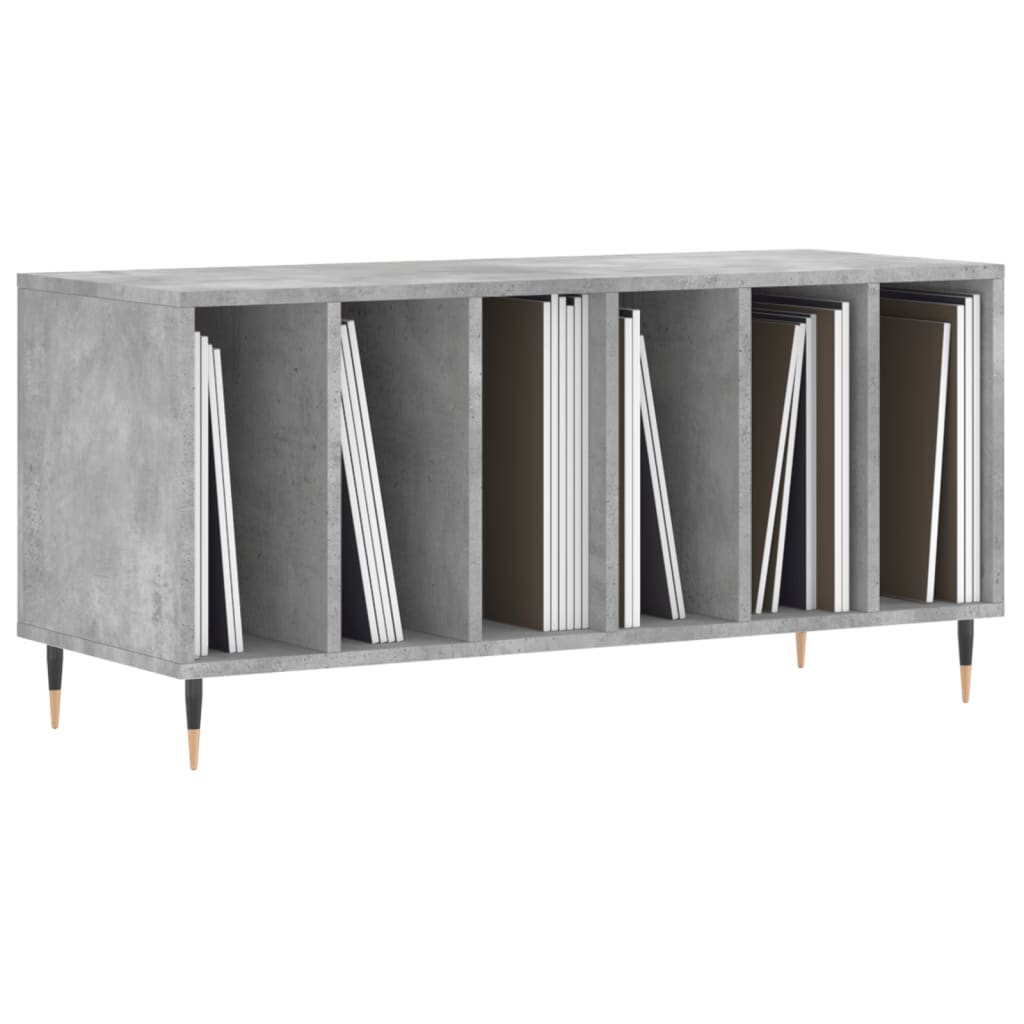 Hifi-benk betonggrå 100x38x48 cm konstruert tre