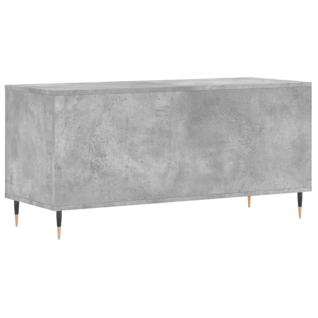 Hifi-benk betonggrå 100x38x48 cm konstruert tre