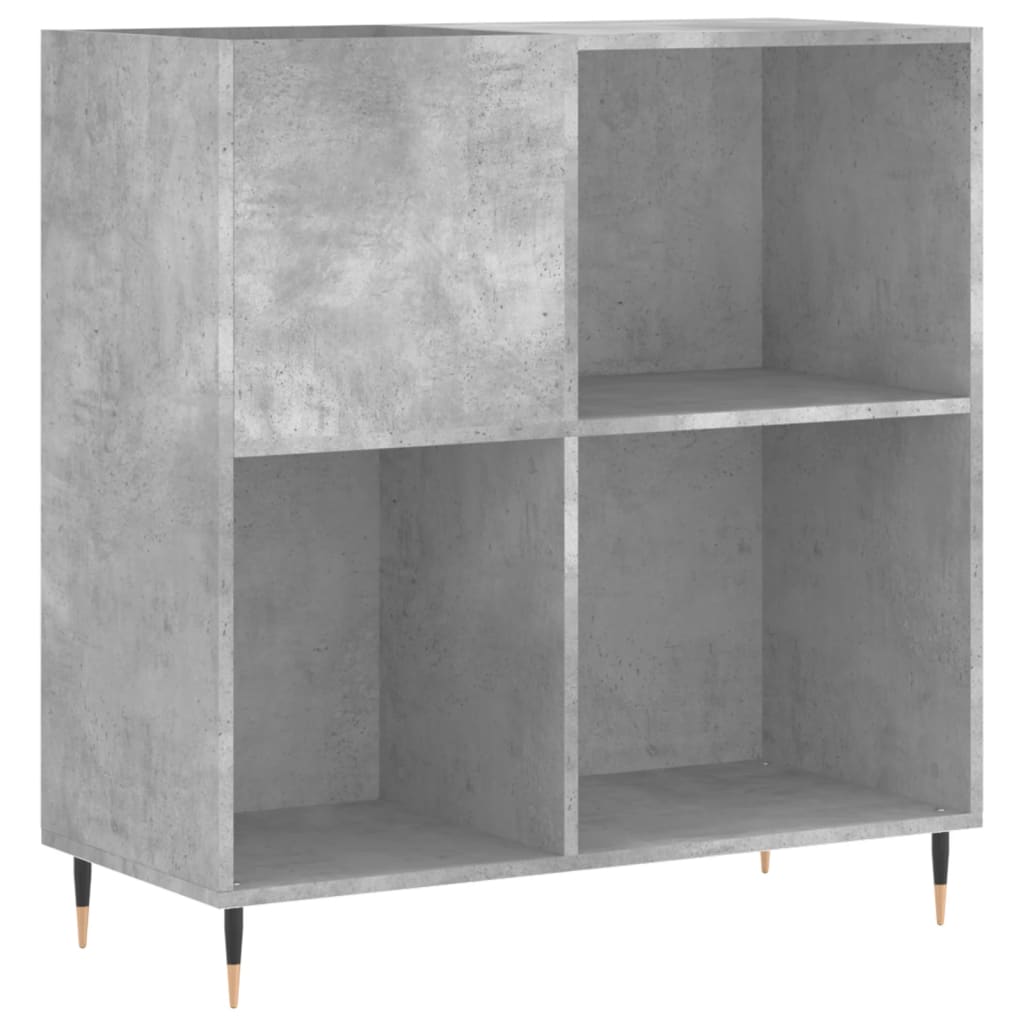 Hifi-benk betonggrå 84,5x38x89 cm konstruert tre