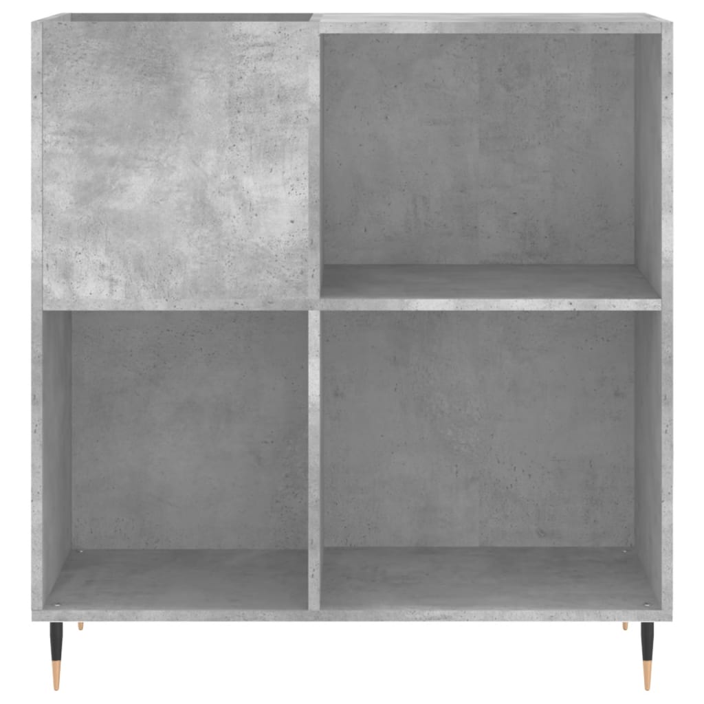 Hifi-benk betonggrå 84,5x38x89 cm konstruert tre
