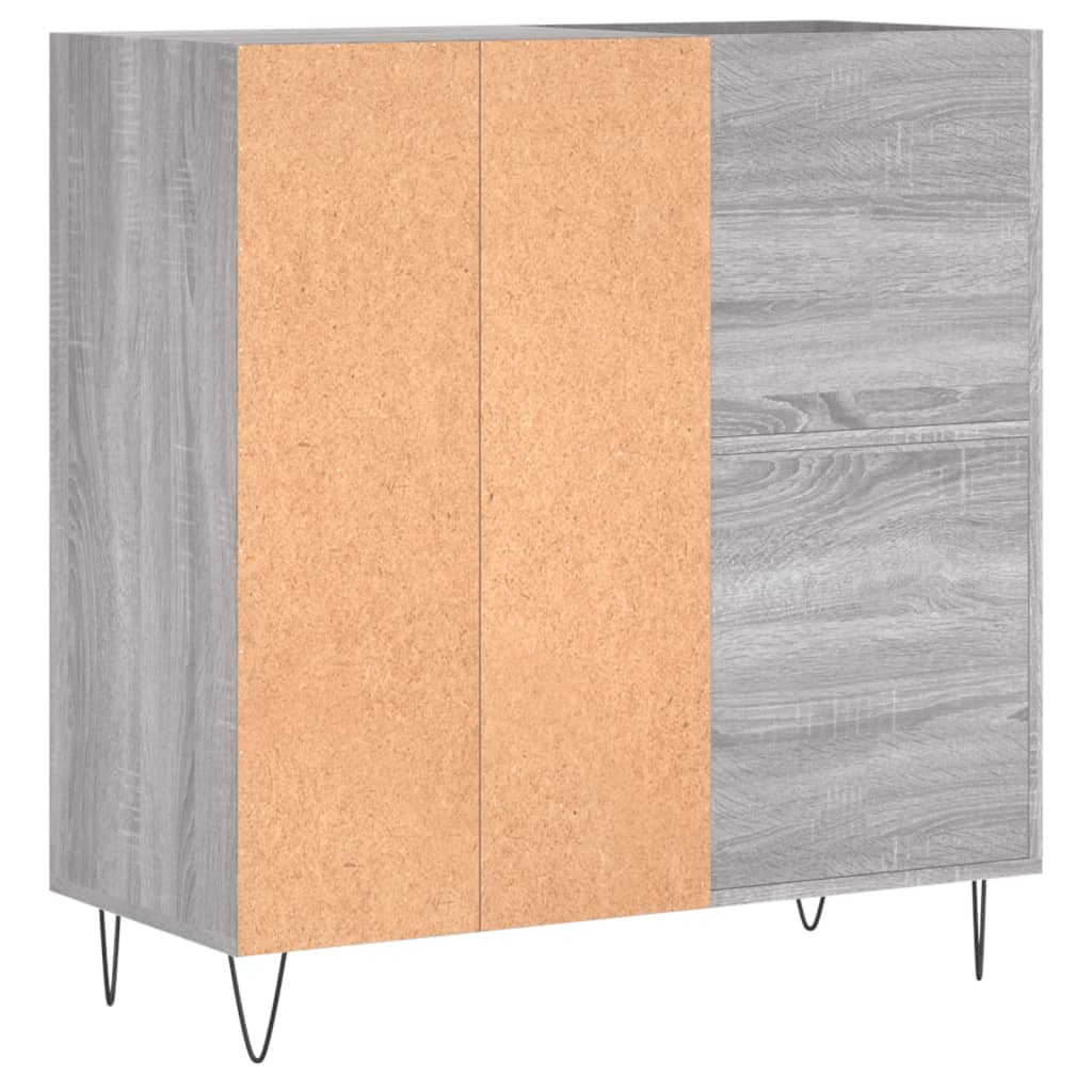 Hifi-benk grå sonoma 84,5x38x89 cm konstruert tre