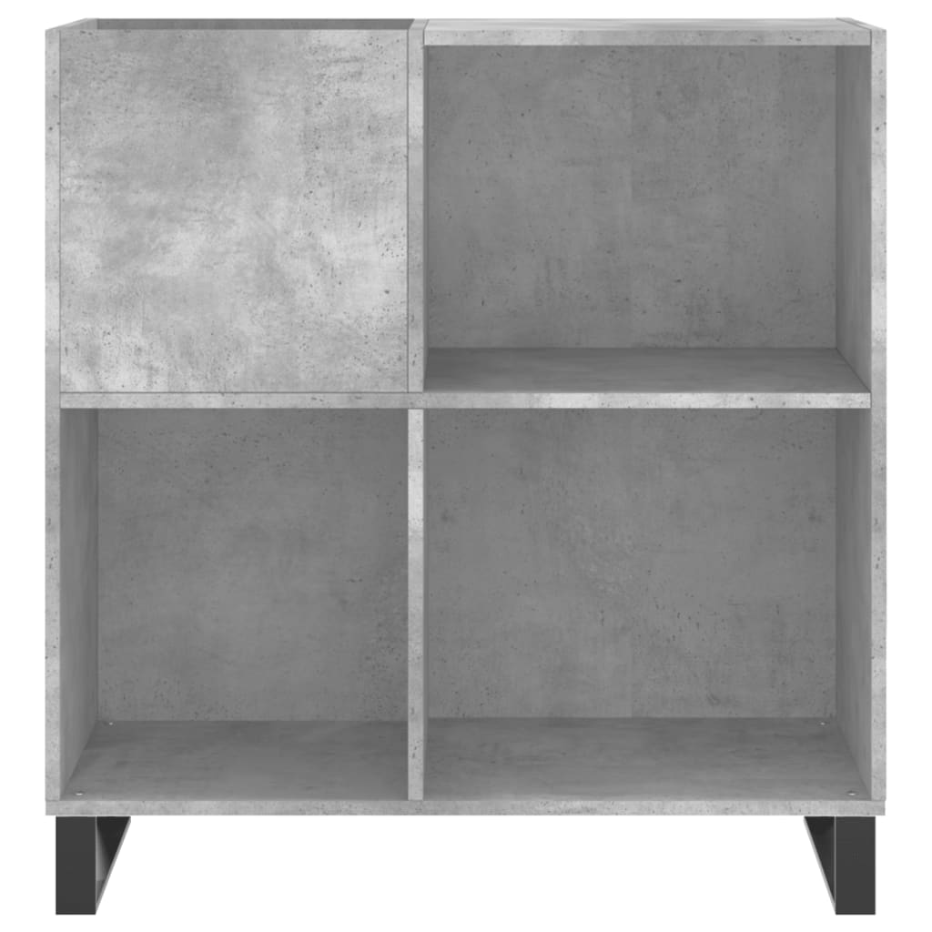 Hifi-benk betonggrå 84,5x38x89 cm konstruert tre