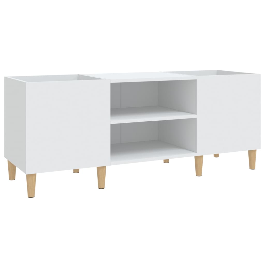 Plateskap hvit 121x38x48 cm konstruert tre