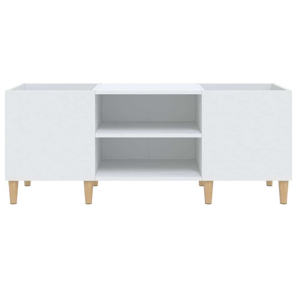 Plateskap hvit 121x38x48 cm konstruert tre