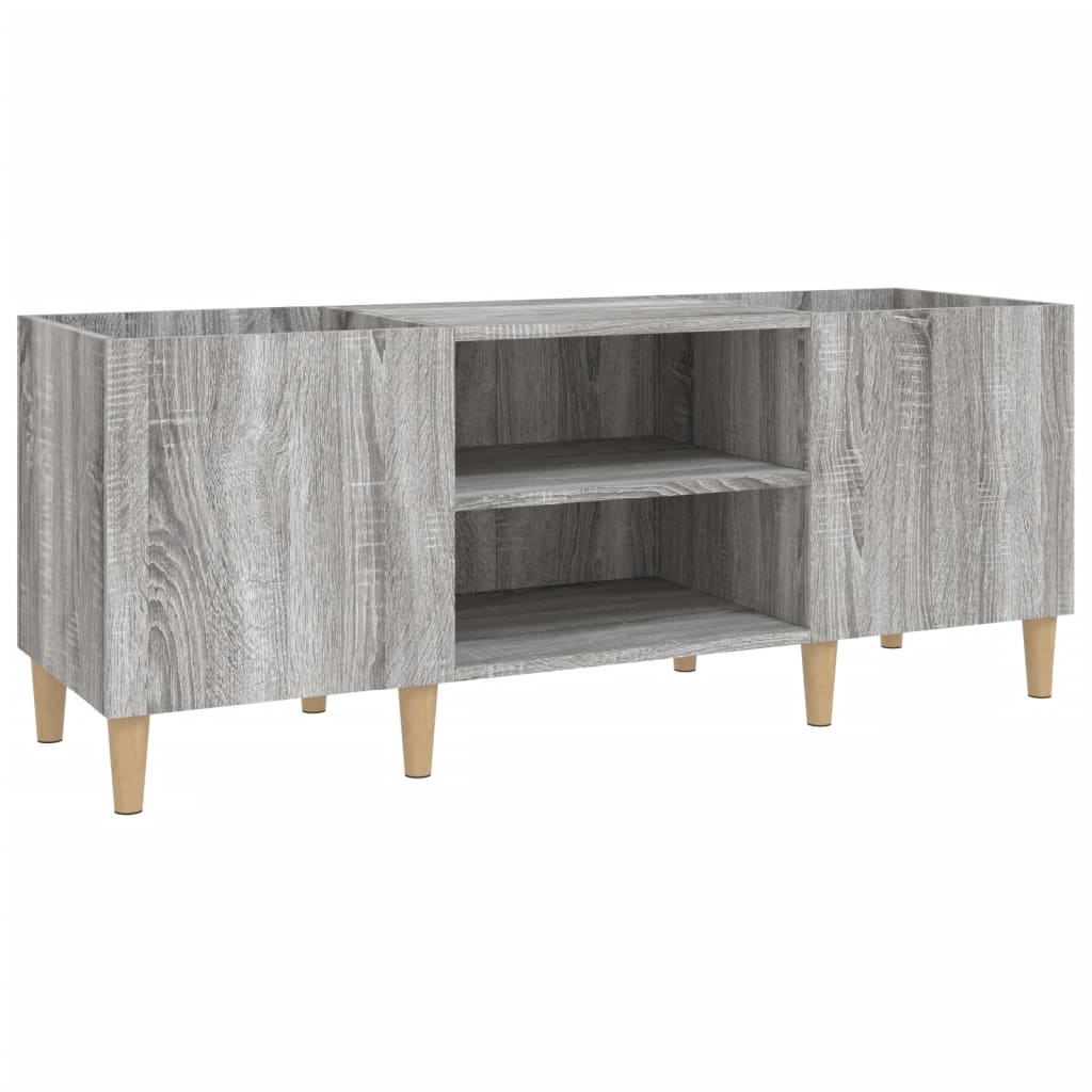 Hifi-benk grå sonoma 121x38x48 cm konstruert tre