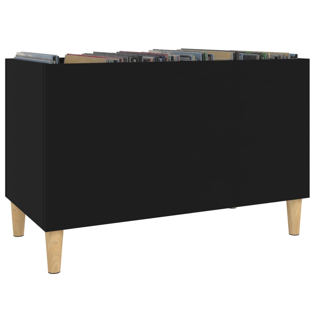 Hifi-benk svart 74,5x38x48 cm konstruert tre