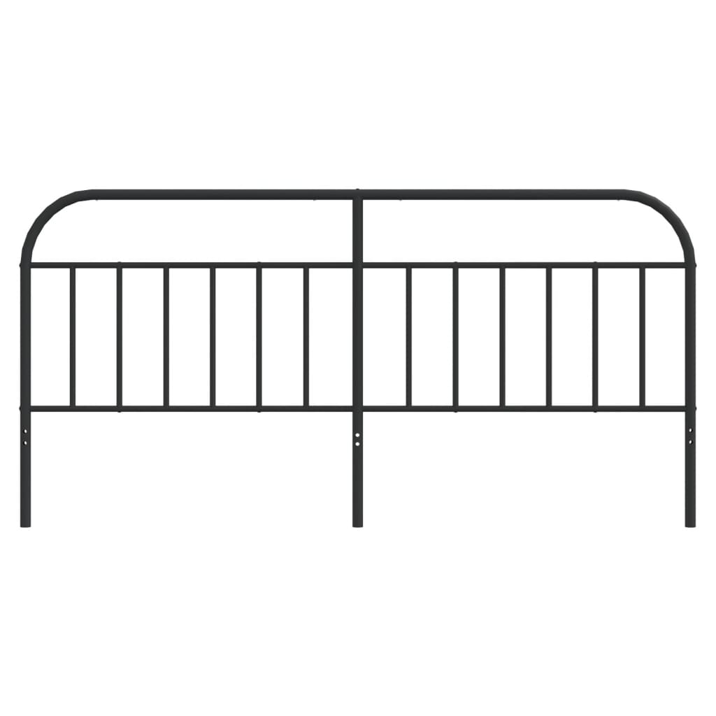 Utskiftbar sengegavl i metall svart 193 cm