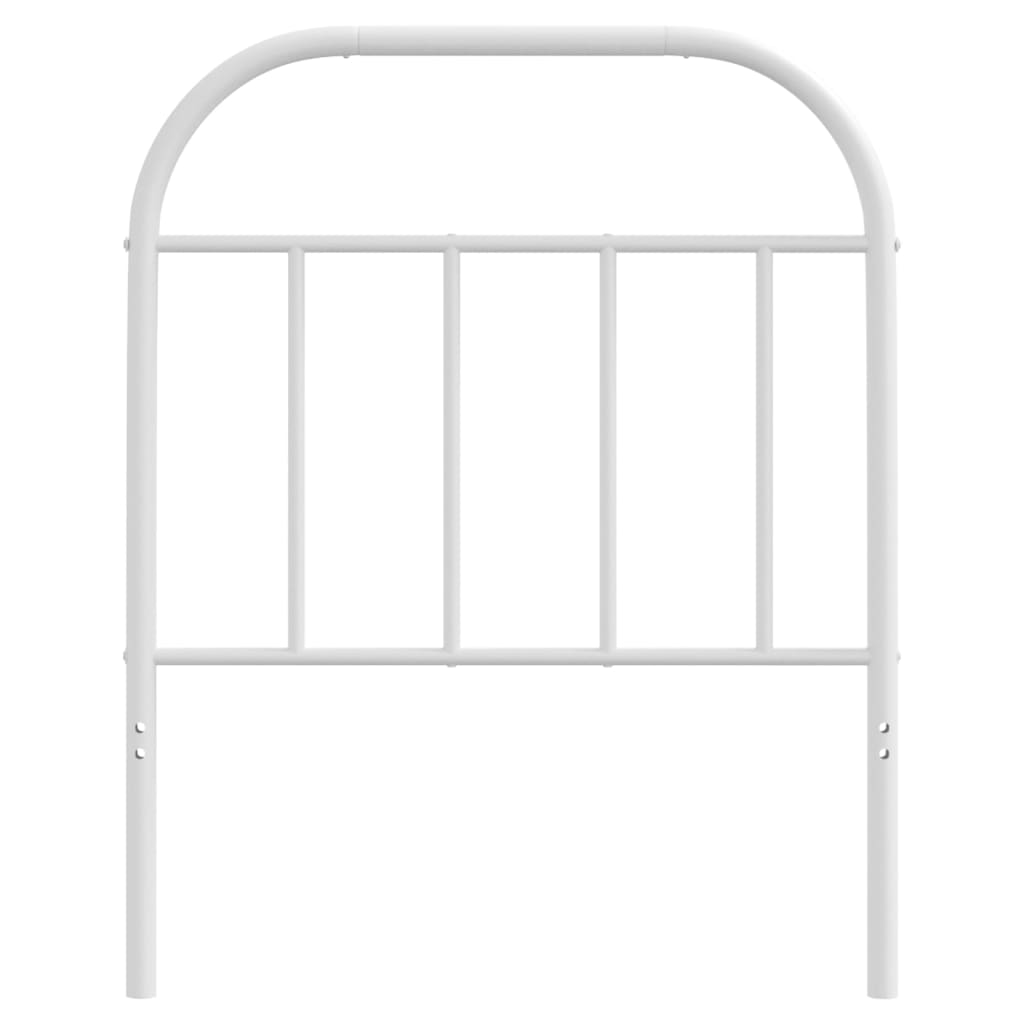Utskiftbar sengegavl i metall hvit 75 cm
