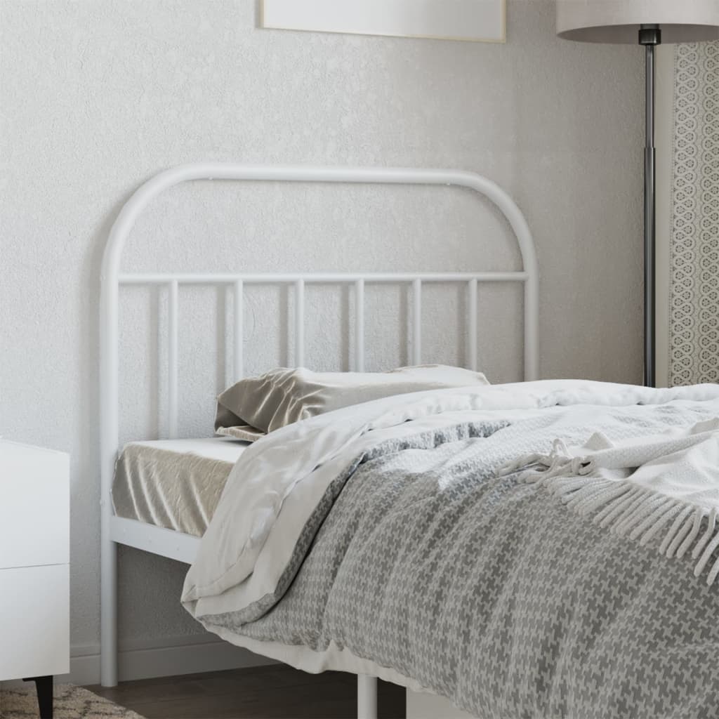 Utskiftbar sengegavl i metall hvit 100 cm