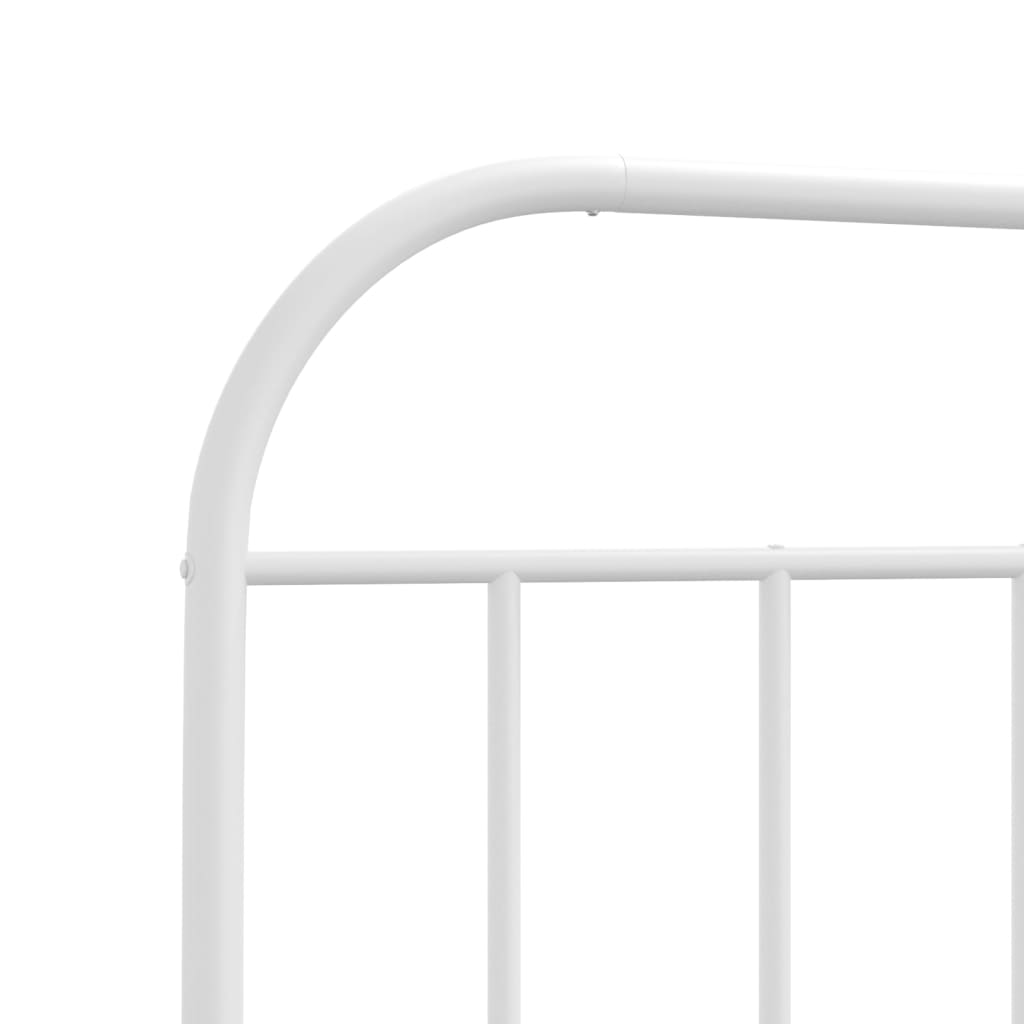Utskiftbar sengegavl i metall hvit 100 cm