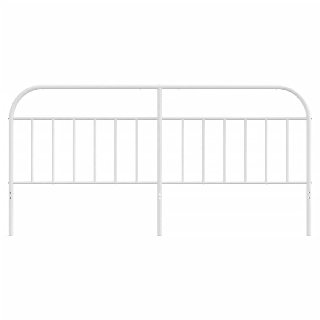 Utskiftbar sengegavl i metall hvit 193 cm