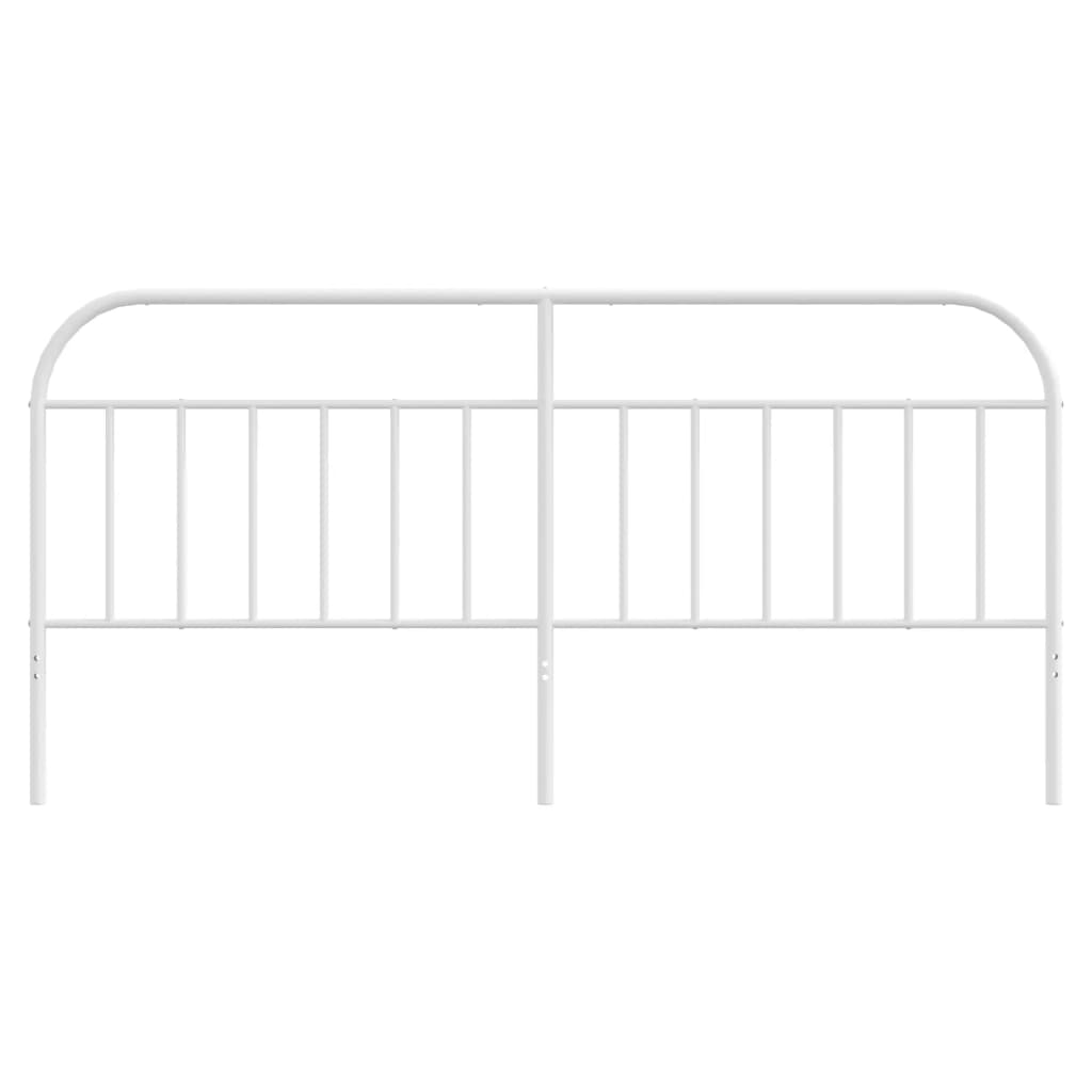Utskiftbar sengegavl i metall hvit 200 cm