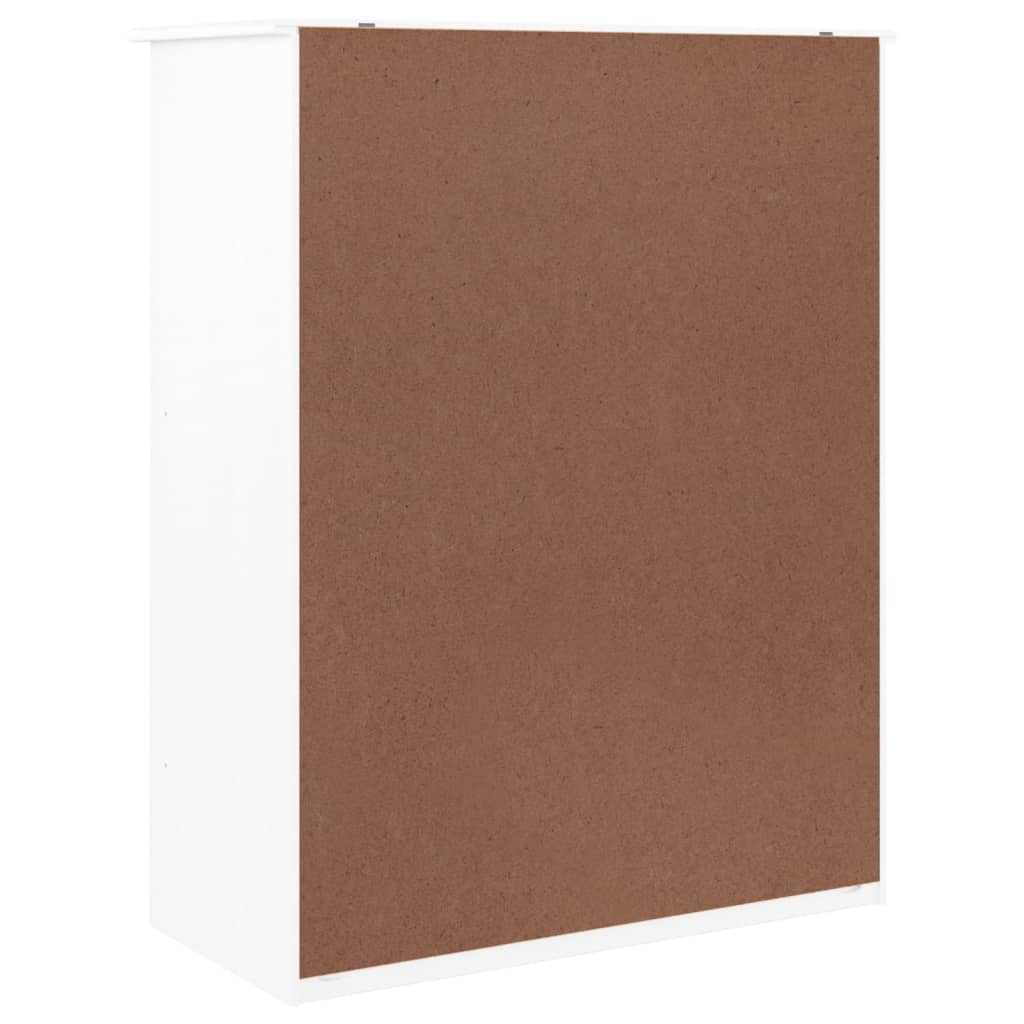 Skoskap ALTA hvit 77x35x96 cm heltre furu