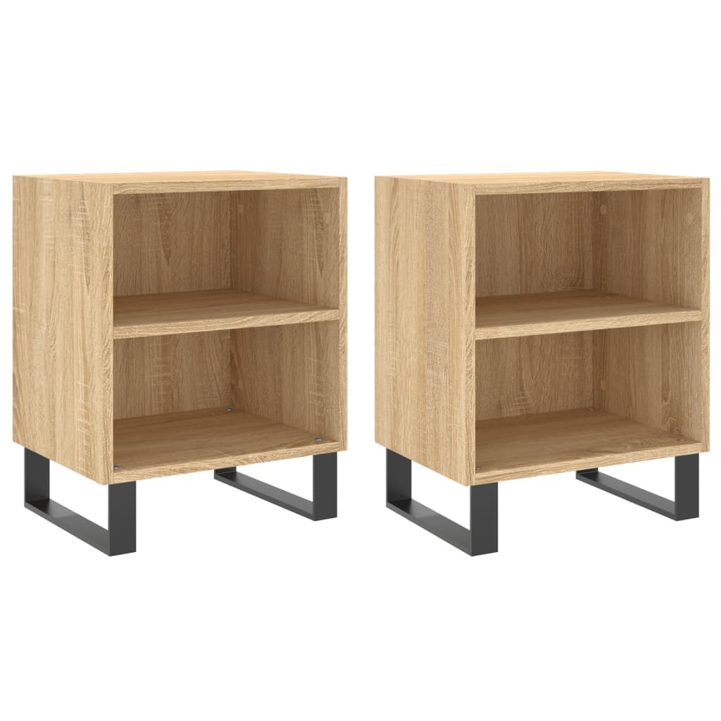 Nattbord 2 stk sonoma eik 40x30x50 cm konstruert tre