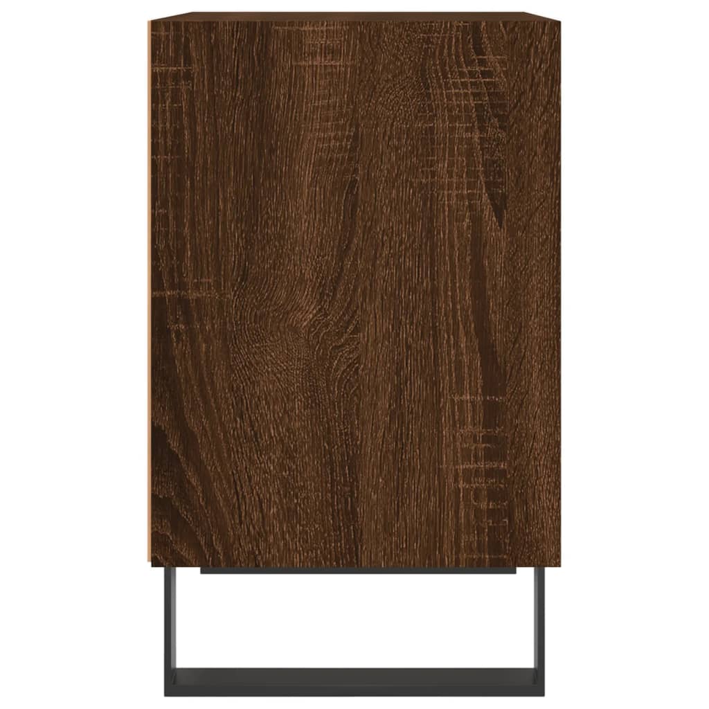 Nattbord 2 stk brun eik 40x30x50 cm konstruert tre