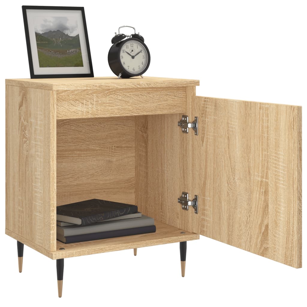 Nattbord 2 stk sonoma eik 40x30x50 cm konstruert tre