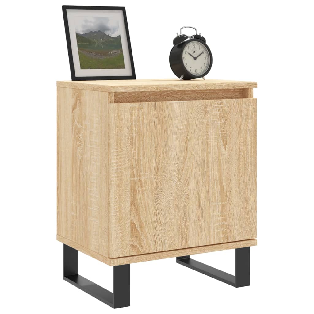 Nattbord 2 stk sonoma eik 40x30x50 cm konstruert tre