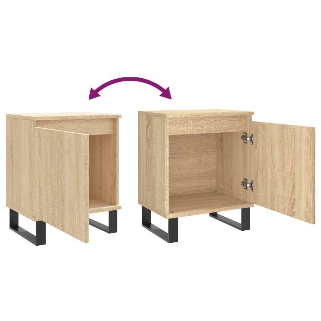 Nattbord 2 stk sonoma eik 40x30x50 cm konstruert tre