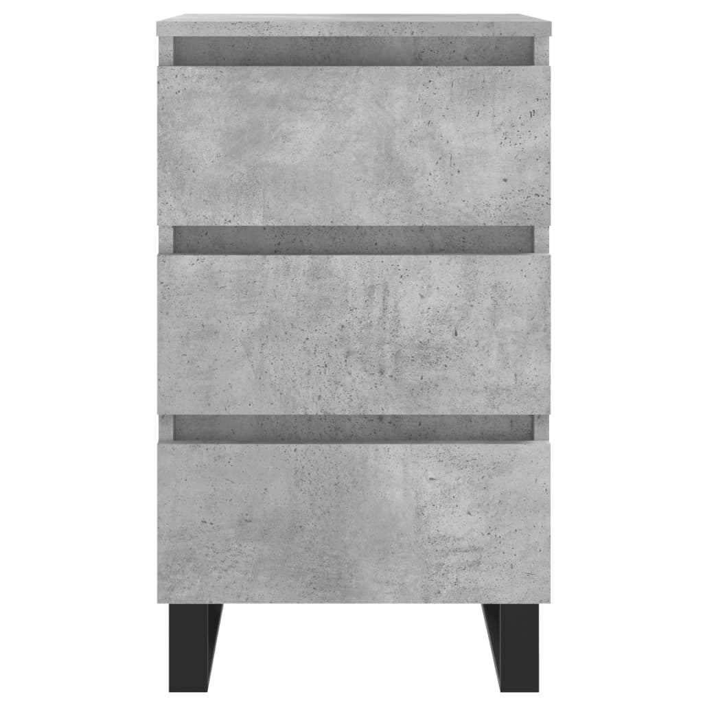 Nattbord 2 stk betonggrå 40x35x69 cm konstruert tre