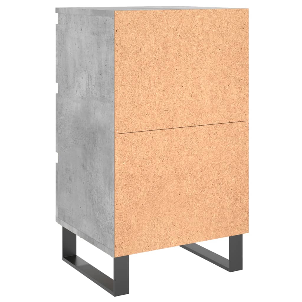 Nattbord 2 stk betonggrå 40x35x69 cm konstruert tre