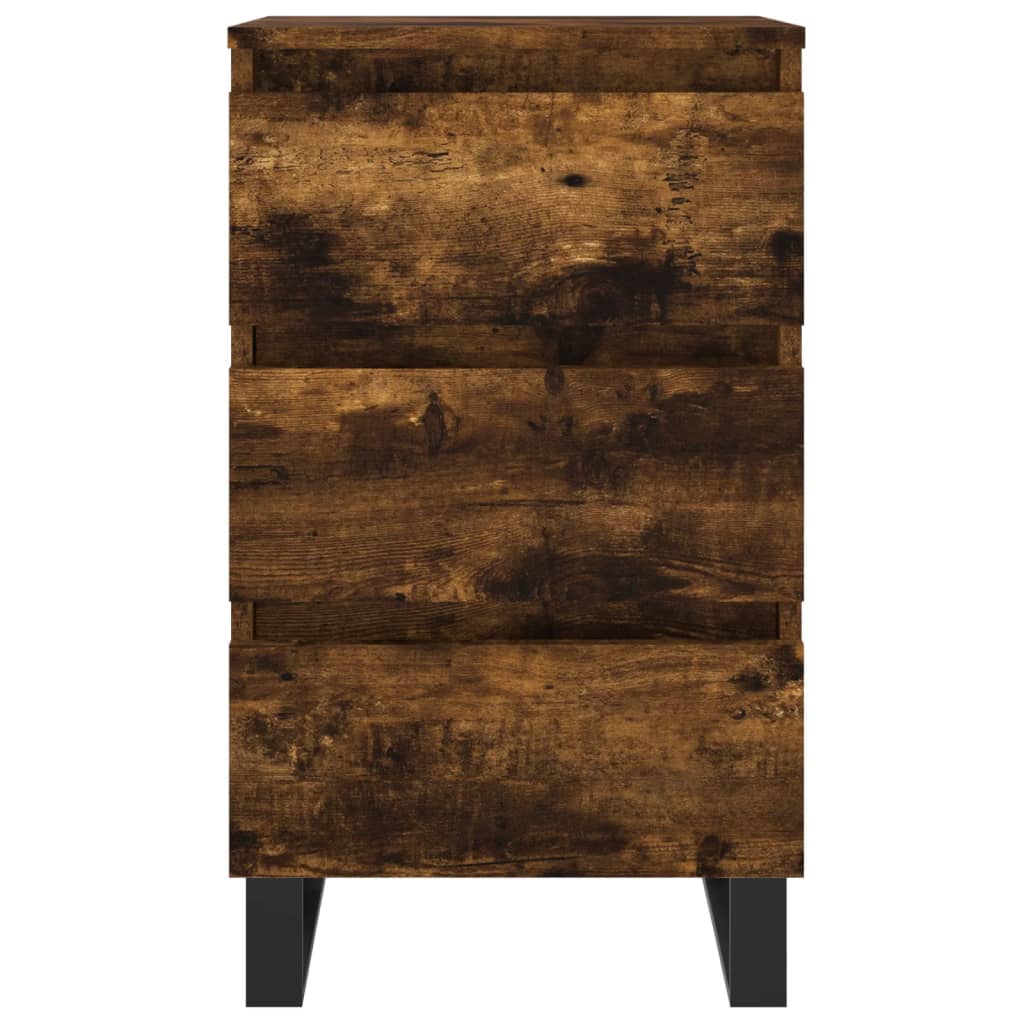 Nattbord 2 stk røkt eik 40x35x69 cm konstruert tre