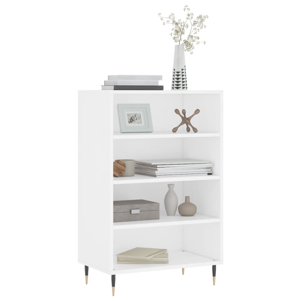 Highboard hvit 57x35x90 cm konstruert tre