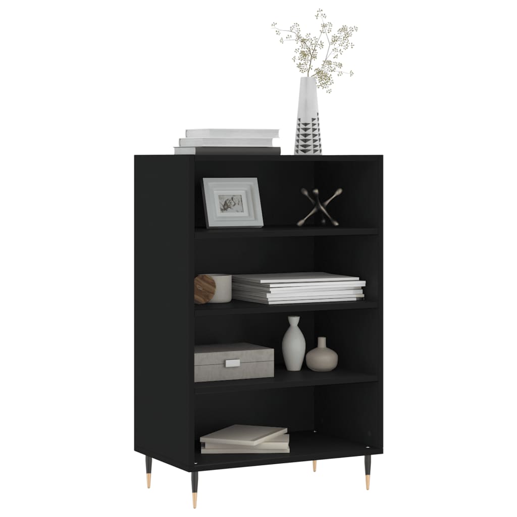 Highboard svart 57x35x90 cm konstruert tre