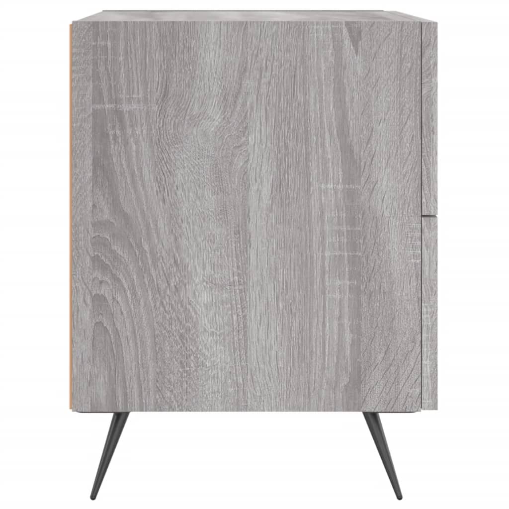 Nattbord 2 stk grå sonoma 40x35x47,5 cm konstruert tre