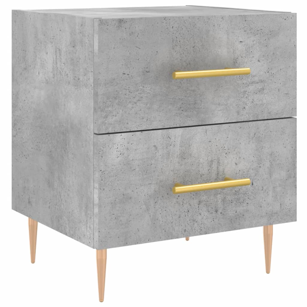 Nattbord 2 stk betonggrå 40x35x47,5 cm konstruert tre