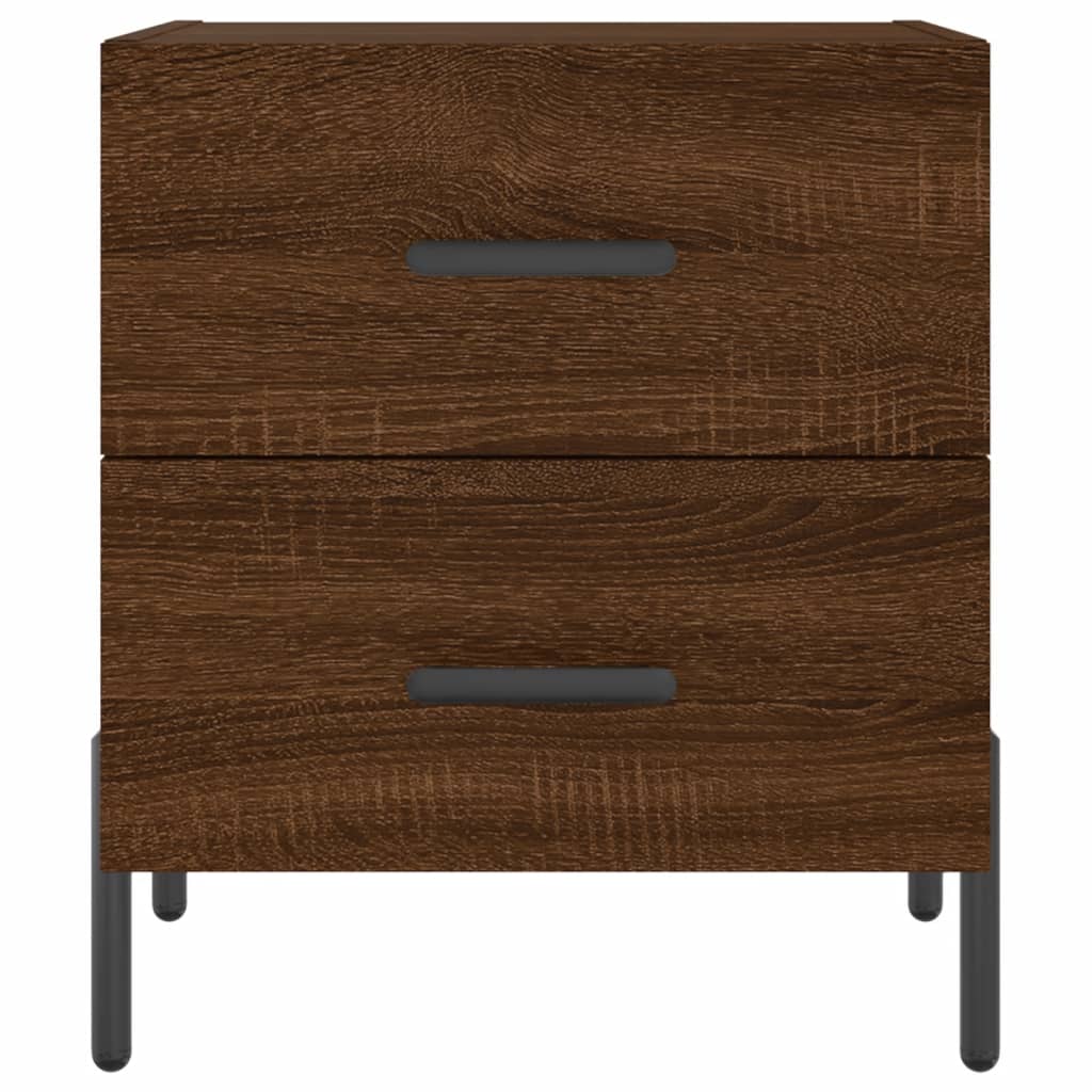 Nattbord 2 stk brun eik 40x35x47,5 cm konstruert tre