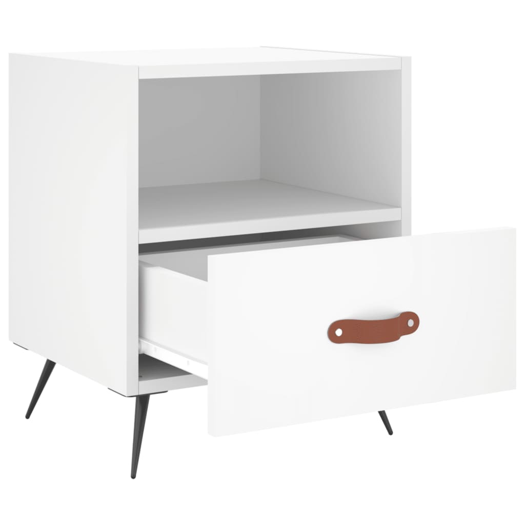 Nattbord 2 stk hvit 40x35x47,5 cm konstruert tre