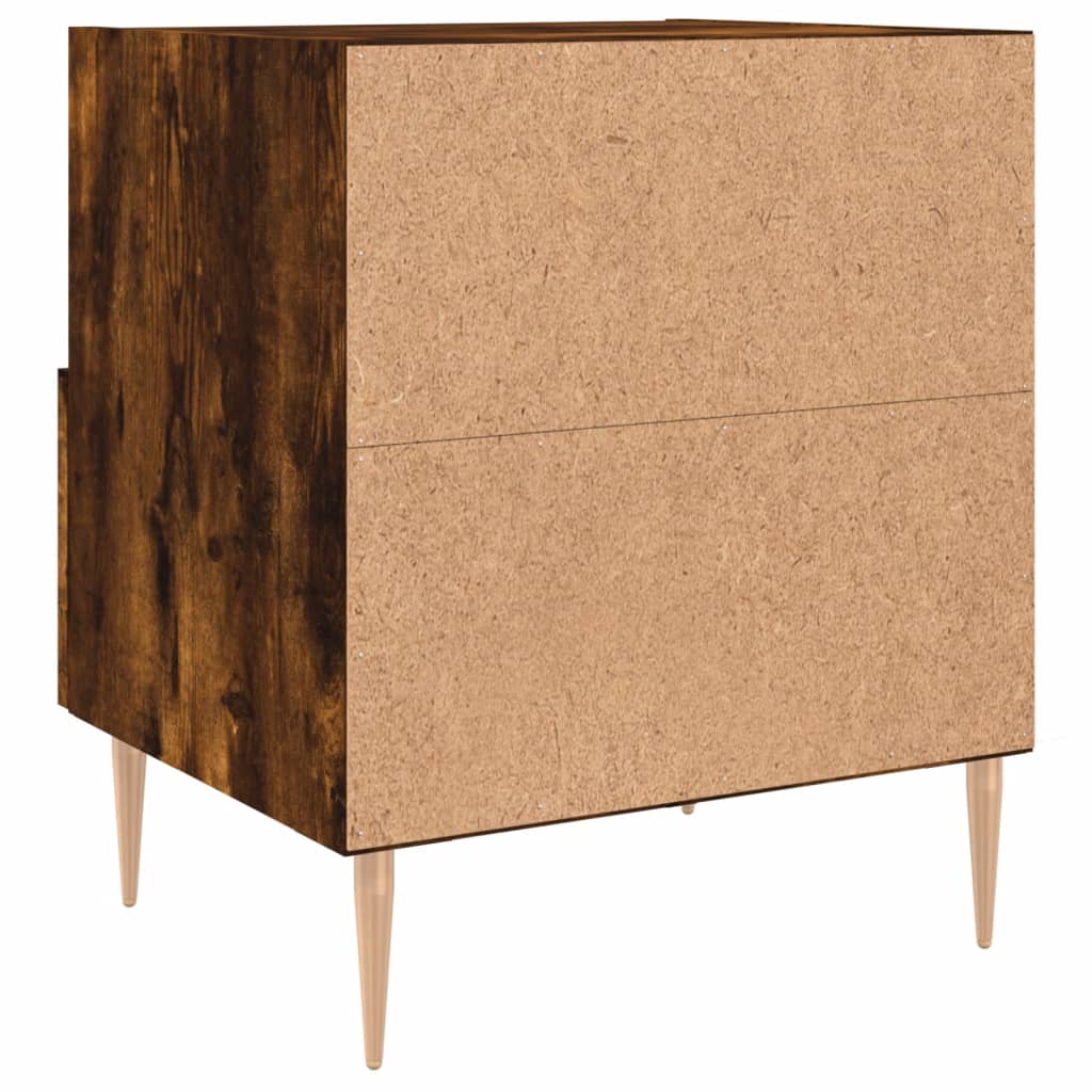 Nattbord 2 stk røkt eik 40x35x47,5 cm konstruert tre