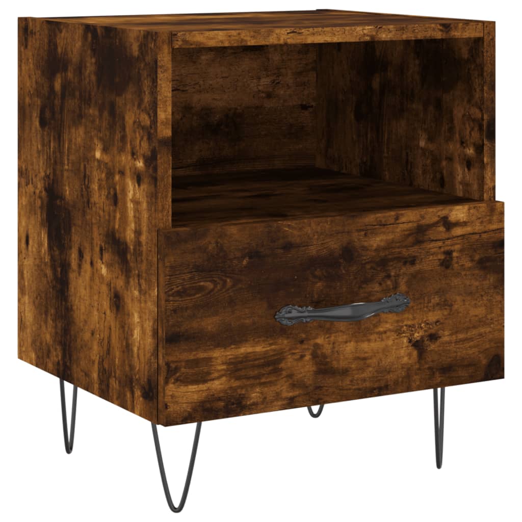 Nattbord røkt eik 40x35x47,5 cm konstruert tre