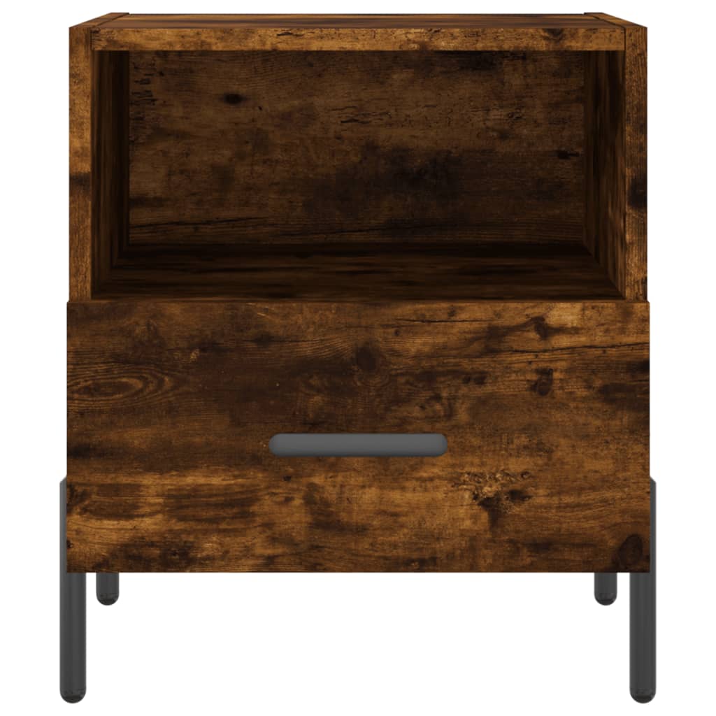 Nattbord 2 stk røkt eik 40x35x47,5 cm konstruert tre